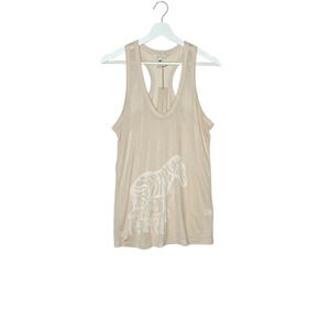 New Banana Republic Heritage Womens Shirt Small Ivory Tan Sleeveless Tank Top
